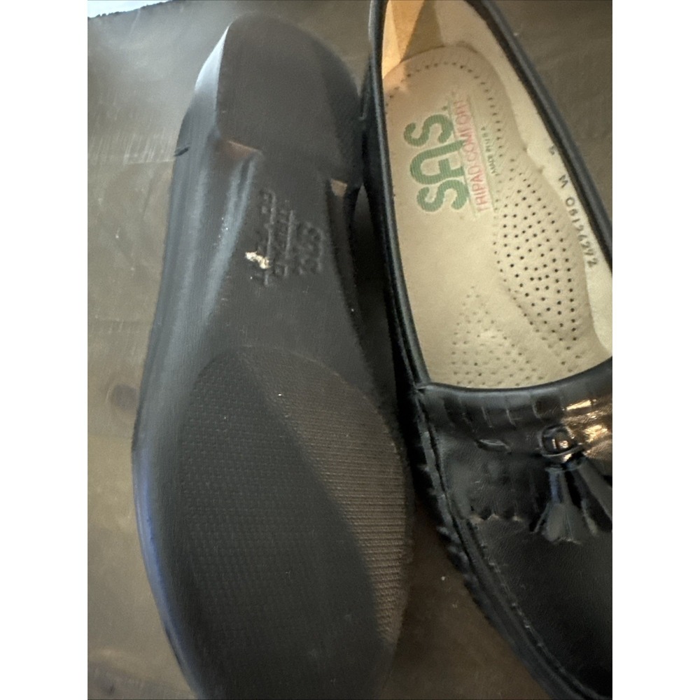 Vintage SAS Women's Softie Loafer Black Leather Shoe Sz 5M Made In USA - Picture 8 of 8